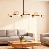 Moderner LED Glas Kronleuchter mit verstellbaren Lampenköpfen