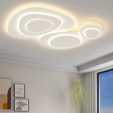 Dimmbar LED-Deckenlampe in Weiß mit mehrschichtigem Design