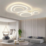 Dimmbar LED-Deckenlampe in Weiß mit mehrschichtigem Design