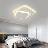 Dimmbare LED-Deckenleuchte mit doppelschichtigem Design in Weiß für Schlafzimmer