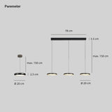 Moderne dimmbare LED Pendelleuchte rund für Esszimmer