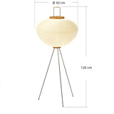 Dreibein Papier Stehlampe im Japanischen Laternenstil