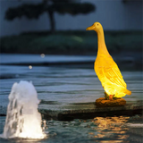 Garten Deko Leuchte im Gänse Design mit Solarbetrieb aus Resin