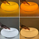 Glas Tischlampe mit Dimmbarem Donut Design