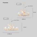 Kronleuchter im Landhausstil mit Geweih-Optik für Esszimmer