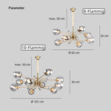 Kronleuchter mit Glaskugeln im modernen Design