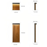 LED Designer-Wegeleuchte für den Garten in Holzoptik, IP65, 22 / 58 cm