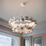 LED Pendelleuchte mit ringförmigem Blumendesign