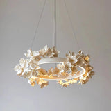 LED Pendelleuchte mit ringförmigem Blumendesign