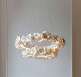 LED Pendelleuchte mit ringförmigem Blumendesign