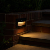 LED Außen Wandeinbauleuchte mit Bewegungsmelder für Treppen