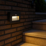 LED Außen Wandeinbauleuchte mit Bewegungsmelder für Treppen