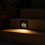 LED Außen Wandeinbauleuchte mit Bewegungsmelder für Treppen