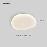 LED Deckenlampe Steindesign Weiß für Schlafzimmer