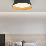 LED Deckenleuchte Flach Dimmbar in Holzoptik für Schlafzimmer