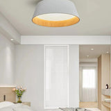 LED Deckenleuchte Flach Dimmbar in Holzoptik für Schlafzimmer