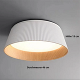 LED Deckenleuchte Flach Dimmbar in Holzoptik für Schlafzimmer