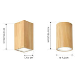 LED Deckenleuchte aus Eiche im nordischen Design