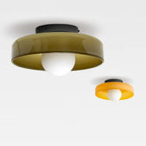 LED Deckenleuchte aus Glas rund mehrfarbig für den Flur