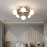 LED Deckenleuchte in Blütenform mit Kugelglas für Kinderzimmer