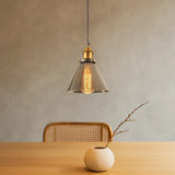 LED Hängelampe aus Glas im Industrie-Stil für Esszimmer