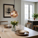 LED Hängelampe aus Glas im Industrie-Stil für Esszimmer