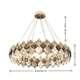 LED Kristall Kronleuchter Ringform für Schlafzimmer