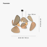 LED Pendelleuchte in Blattform aus Bambusgeflecht für das Esszimmer