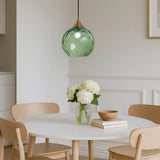 LED Pendelleuchte aus Glas im Wasserwellen-Design für Esszimmer