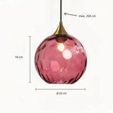 LED Pendelleuchte aus Glas im Wasserwellen-Design für Esszimmer