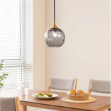 LED Pendelleuchte aus Glas im Wasserwellen-Design für Esszimmer