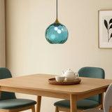 LED Pendelleuchte aus Glas im Wasserwellen-Design für Esszimmer