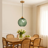 LED Pendelleuchte aus Glas im Wasserwellen-Design für Esszimmer