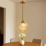 LED Pendelleuchte aus Glas im Wasserwellen-Design für Esszimmer