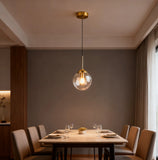 LED Pendelleuchte aus Glas in Kugelform für Esszimmer