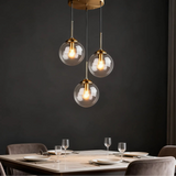 LED Pendelleuchte aus Glas in Kugelform für Esszimmer