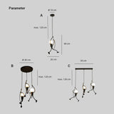 LED Pendelleuchte im kreativen Eisen-Design