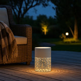 LED Stehlampe Weiß mit Zylindrischem Hohlraumdesign für den Außenbereich