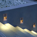 Schwarze LED Wandeinbauleuchte für Außenbereich wasserdicht