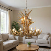 Landhaus Kronleuchter mit Hirschgeweih-Design für das Wohnzimmer