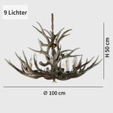Landhaus Kronleuchter mit Hirschgeweih-Design für das Wohnzimmer