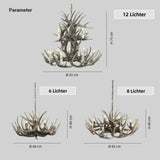 Landhaus Kronleuchter mit Hirschgeweih-Design für das Wohnzimmer