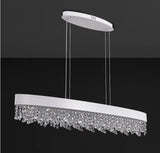 Luxuriöse LED Pendelleuchte mit Kristallanhängern für Esszimmer