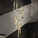 Luxus Glas Kronleuchter mit Wassertropfen für Treppenhäuser