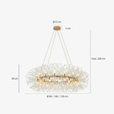 Modern Kronleuchter in Ringform mit Pusteblumen-Design