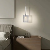 Modern Zylindrische Pendelleuchte aus Glas in Mehrfarbig für Schlafzimmer