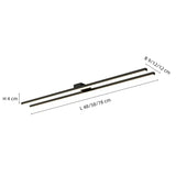 Moderne LED-Deckenleuchte im Doppelbalken-Design