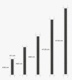 Moderne LED Außenwandleuchte Schwarz beidseitig leuchtend