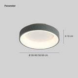 Geschwungene, dimmbare LED-Deckenleuchte in Ringform für Schlafzimmer