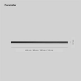 Moderne LED Deckenleuchte Lang in Schwarz für Wohnzimmer